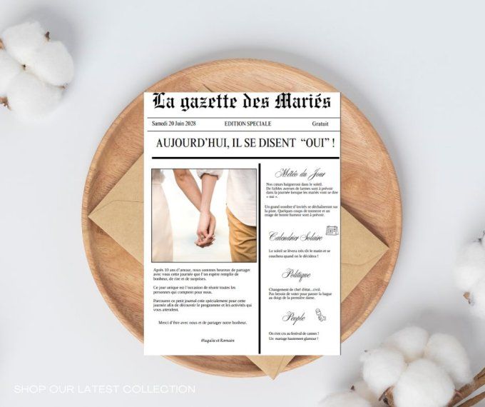 Gazette des mariés - Formule au choix