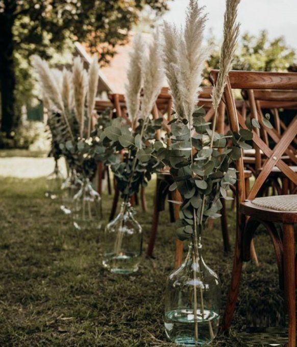 Décoration vase et 1 tige pampa (à l'unité) 